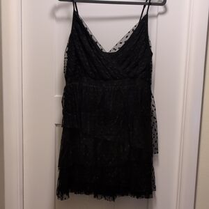 Abercrombie & Fitch Black Textured Dress